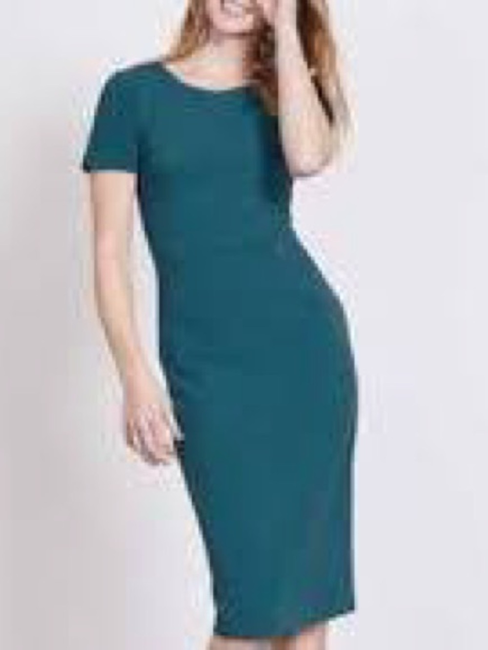 Boden Elsa Ottoman Sheath Dress Cotton Short Sleeve Teal Blue Women’s 6